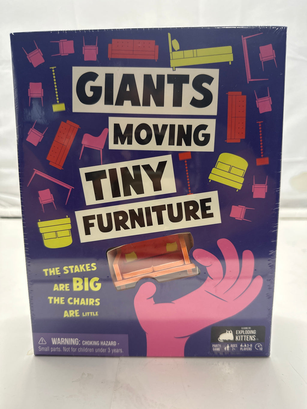 Exploding Kittens Giants Moving Tiny Furniture Party Game product photo