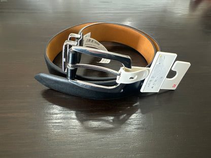 A New Day™ Faux Leather Belt with Polished Silver Buckle