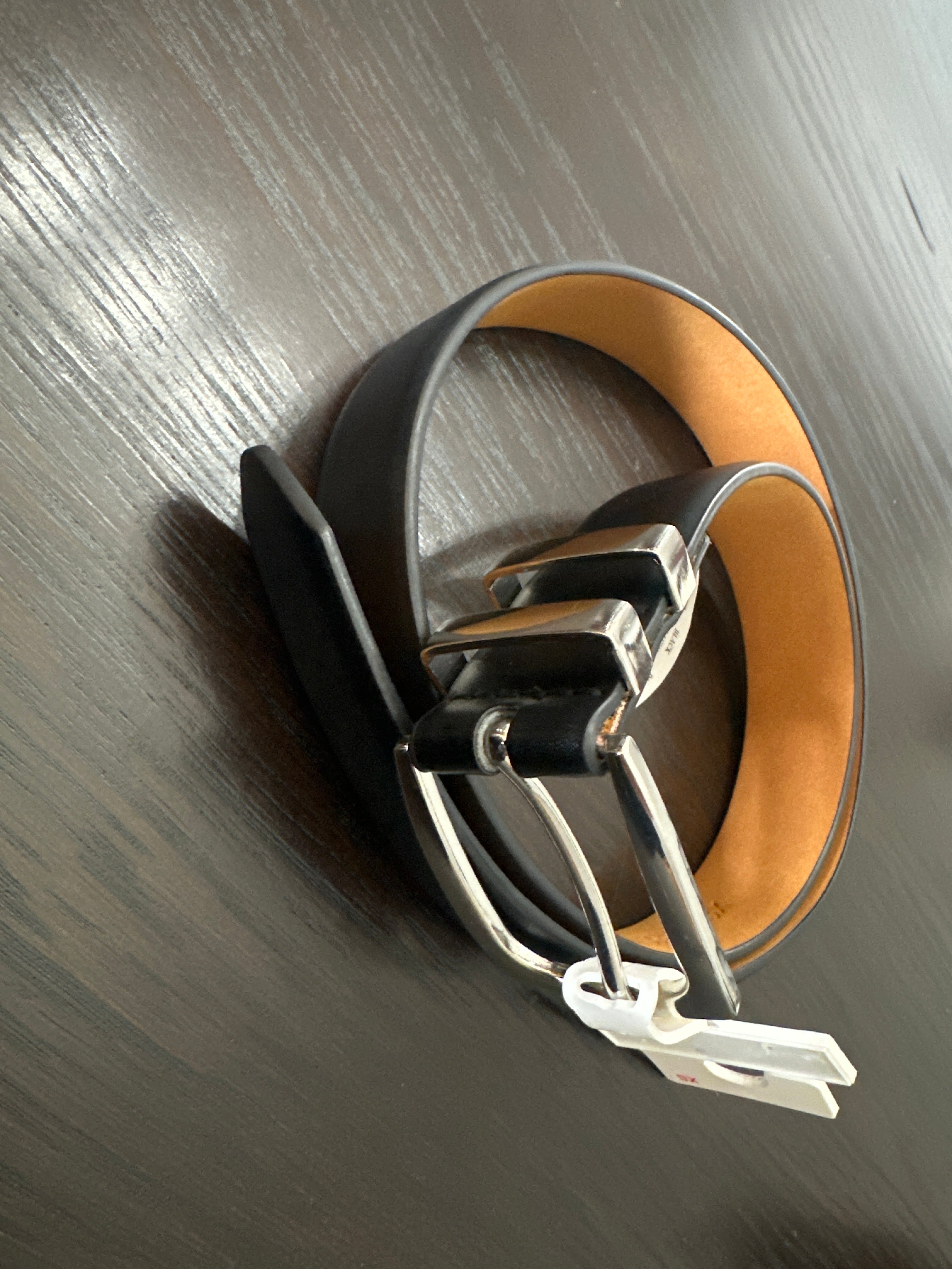 A New Day™ Faux Leather Belt with Polished Silver Buckle