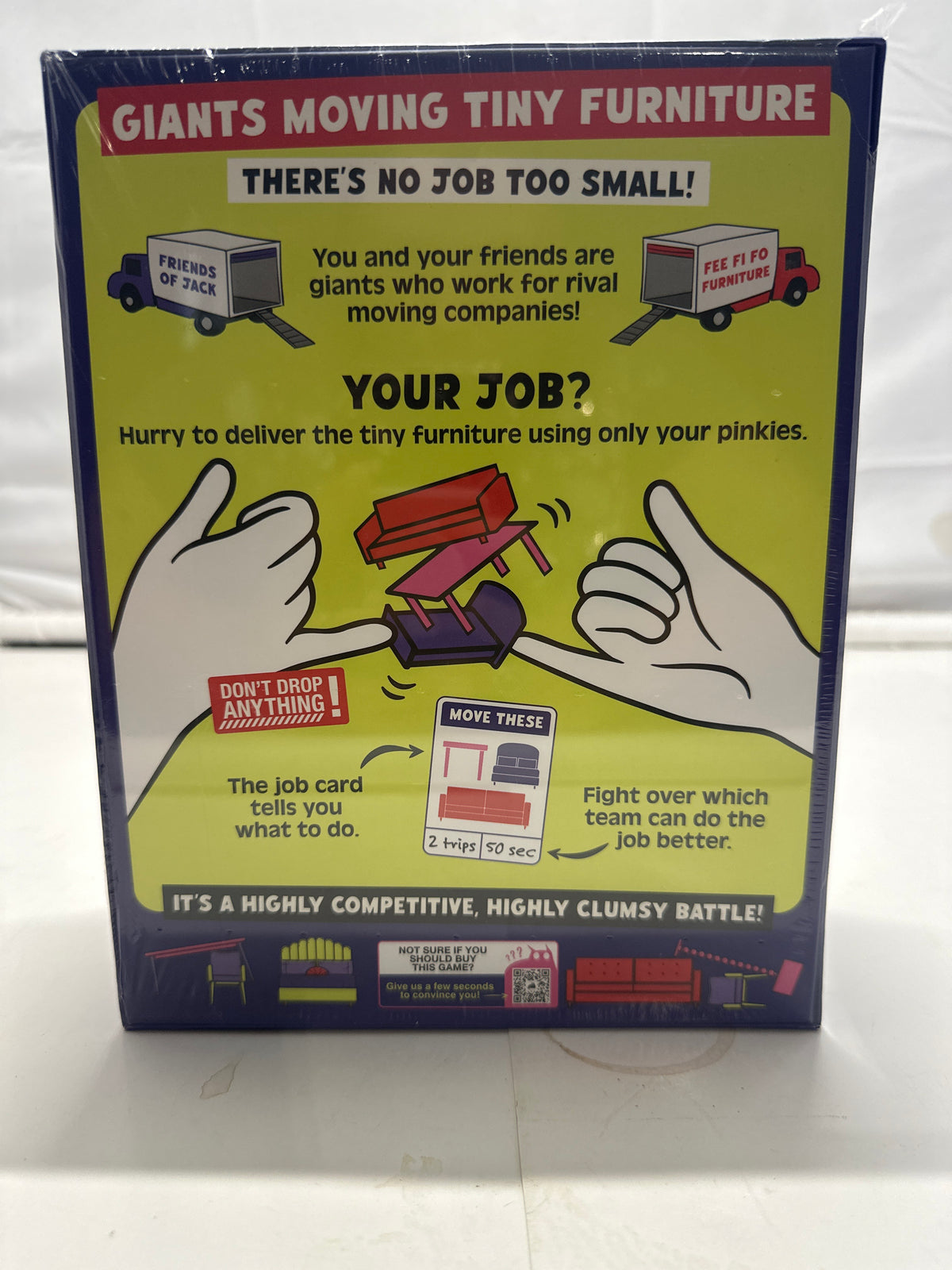Exploding Kittens Giants Moving Tiny Furniture Party Game product photo