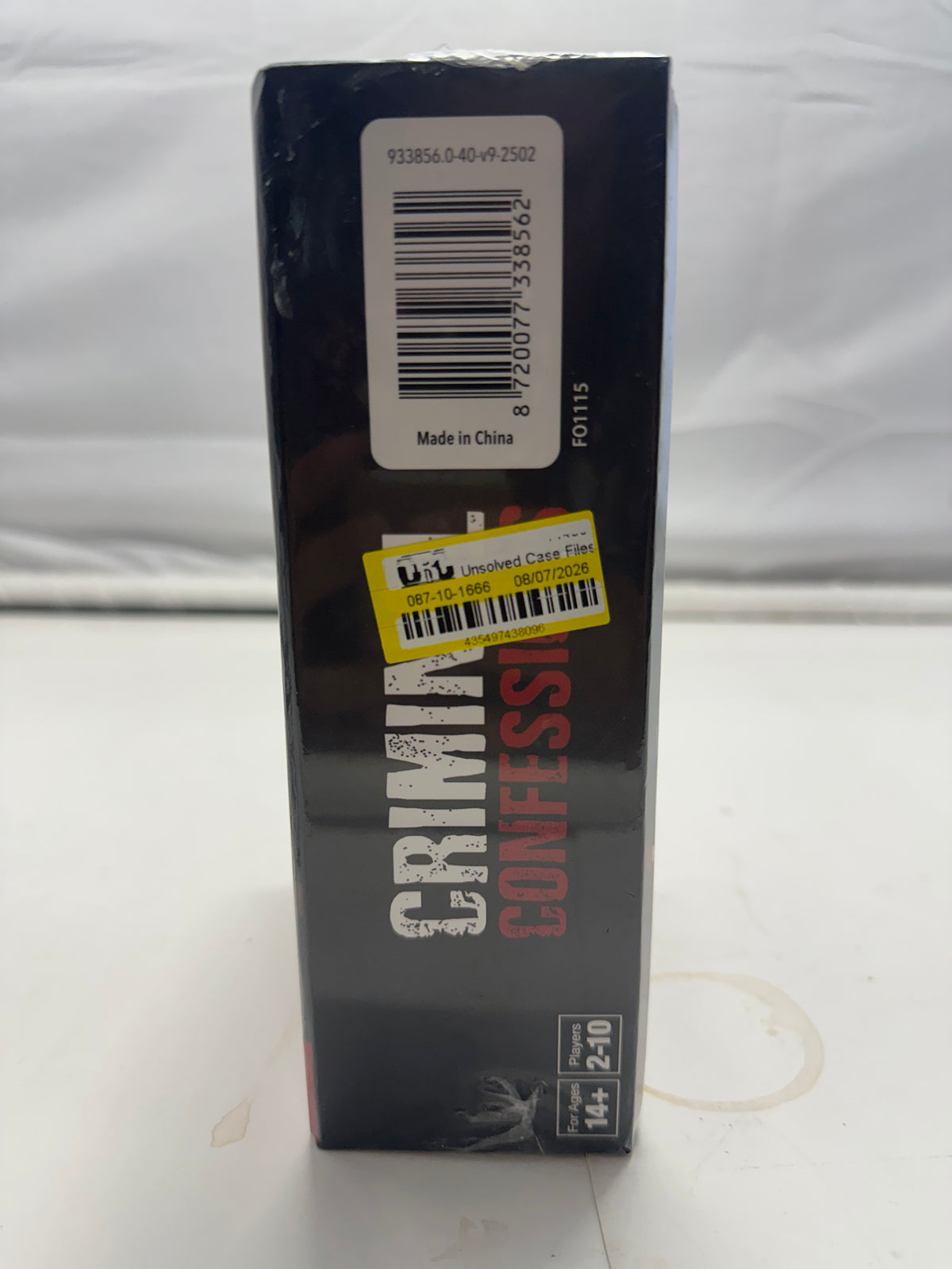 Unsolved Case Files Criminal Confessions Party Game