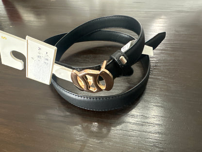 A New Day Women’s Black Belt with Gold Tone Buckle