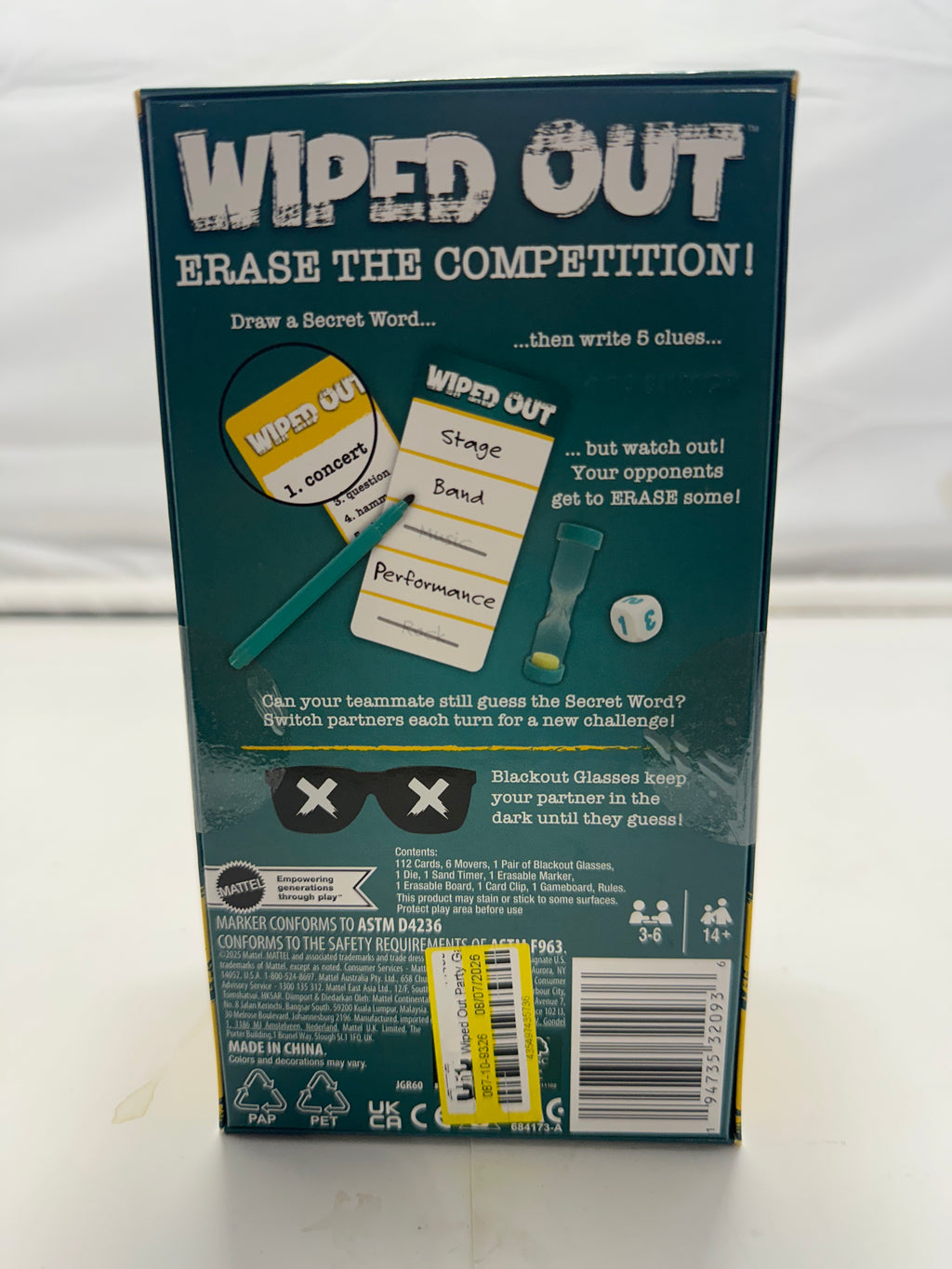 Mattel Games Wiped Out Party Game product photo