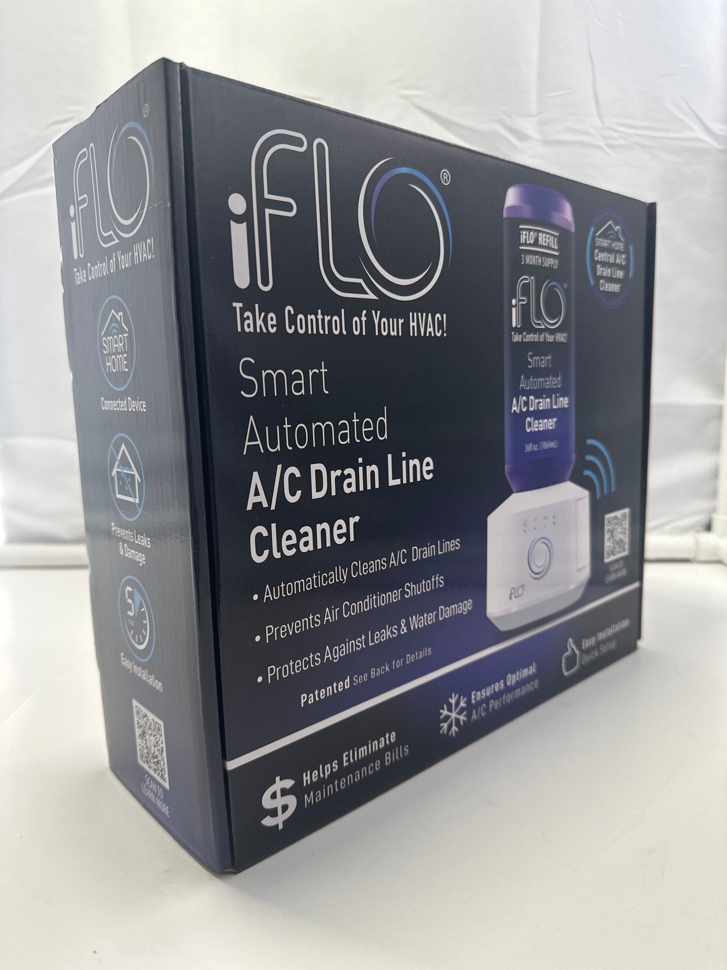 iFLO Smart Automated A/C Drain Line Cleaner System (3-Month Supply)