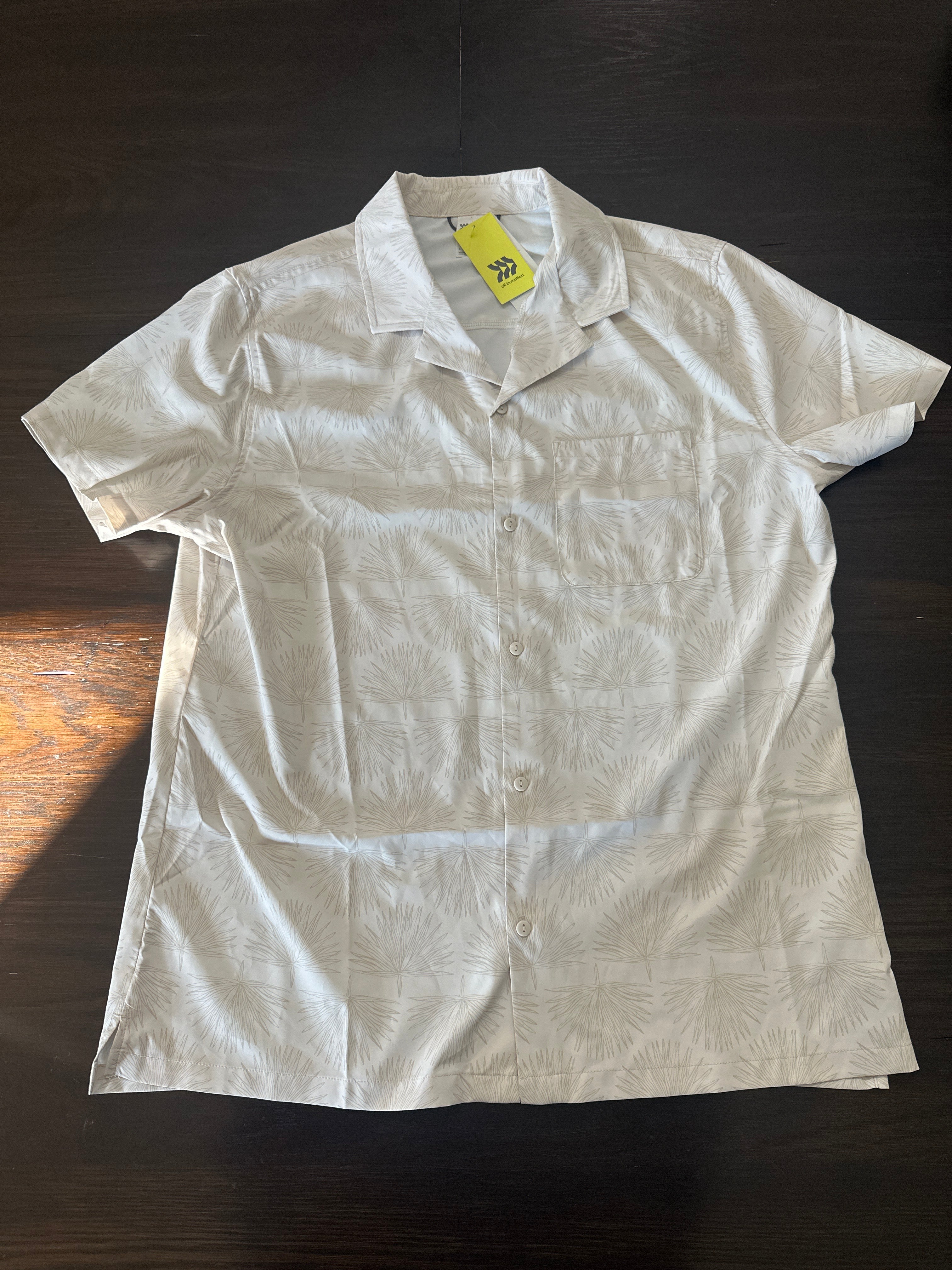 All in Motion Printed Resort Button-Up Shirt