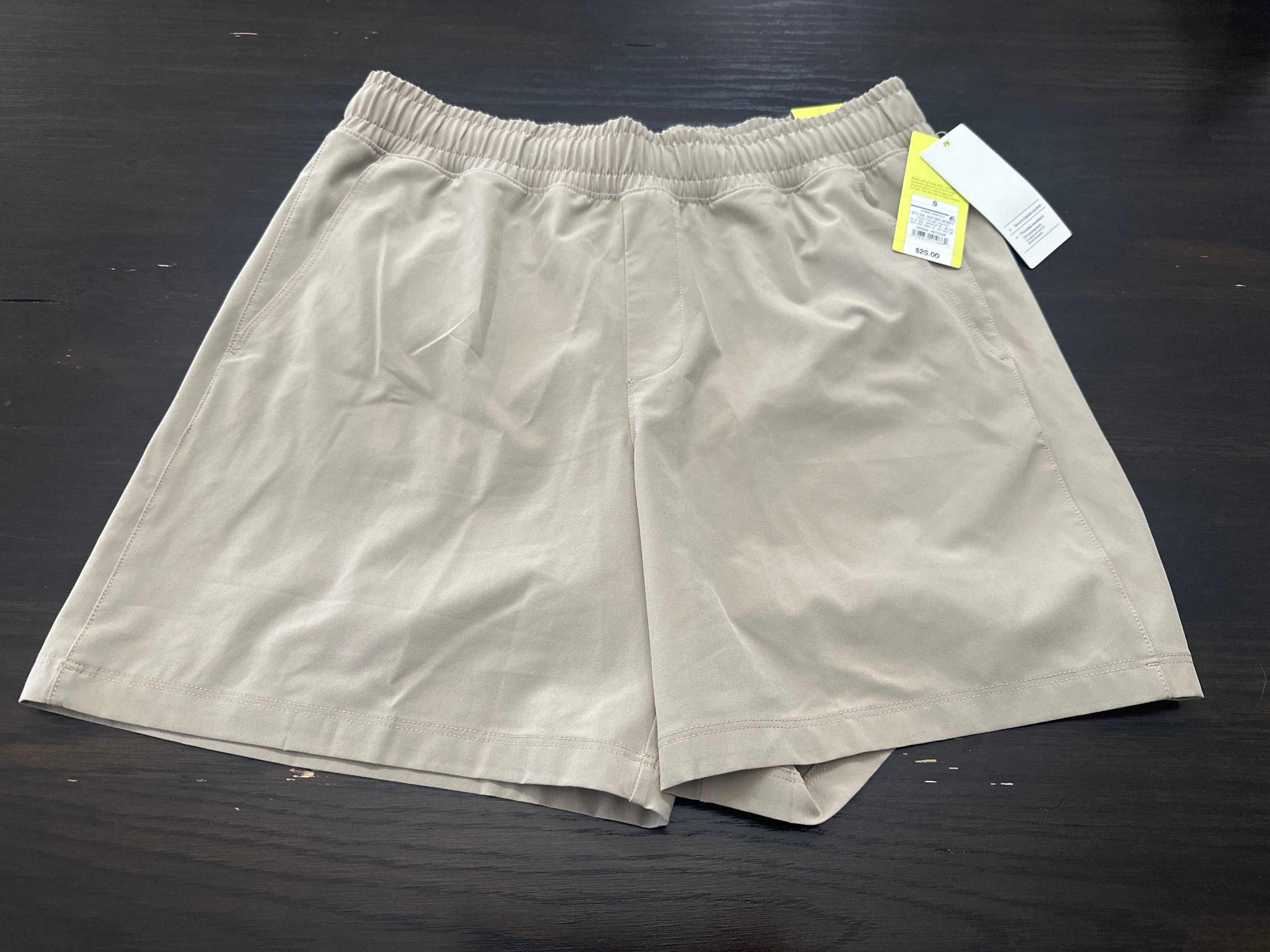 All In Motion Men's Hybrid Shorts 6" Rocky Road Tan