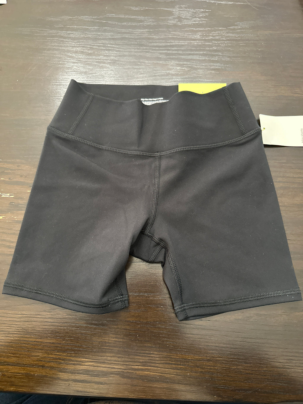 All In Motion Girls Black High Rise Bike Shorts