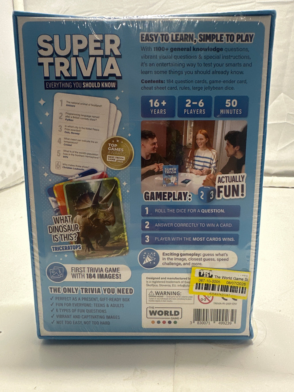 The World Game Super Trivia back