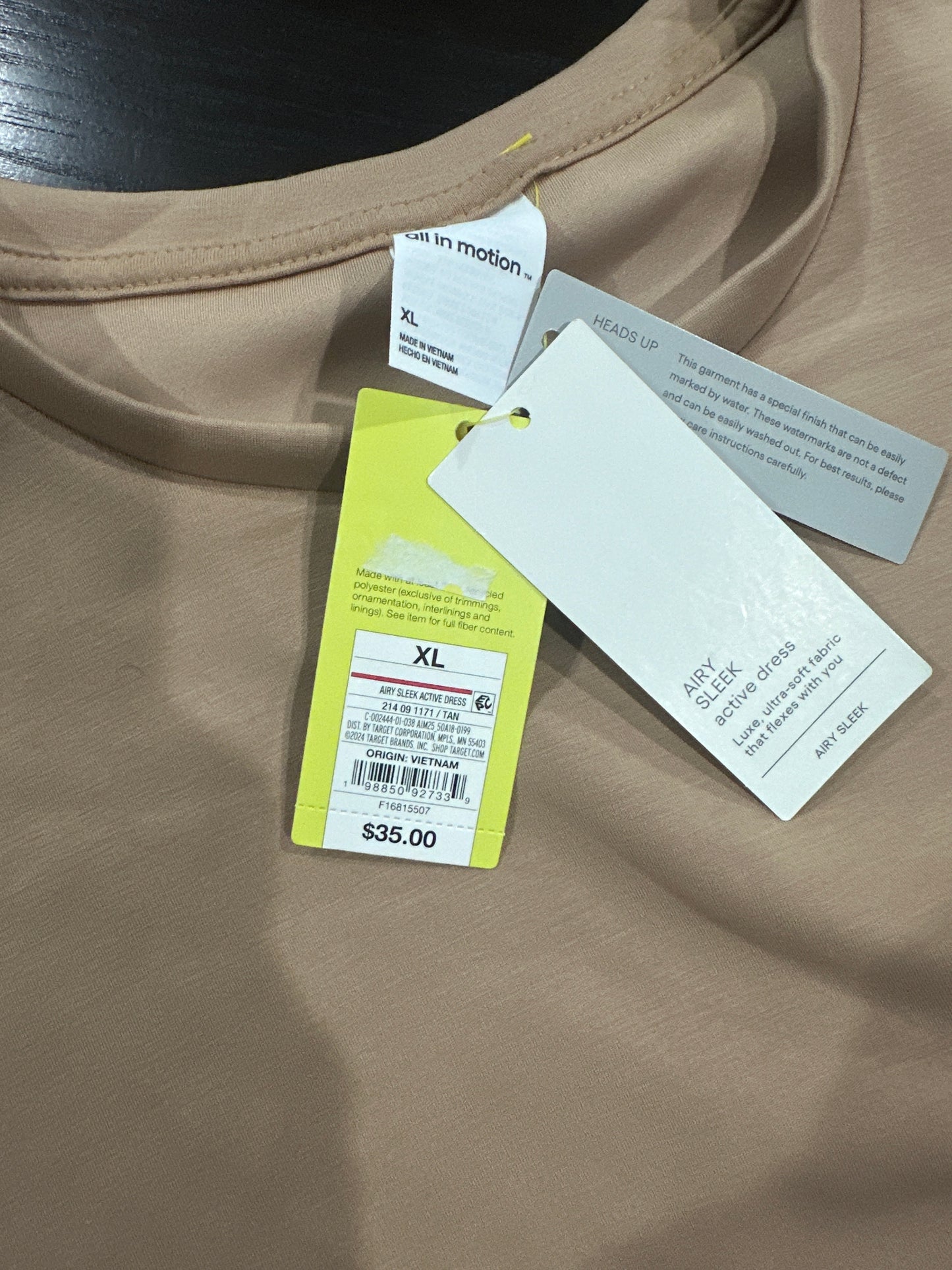 All In Motion Airy Sleek Active Dress Tan