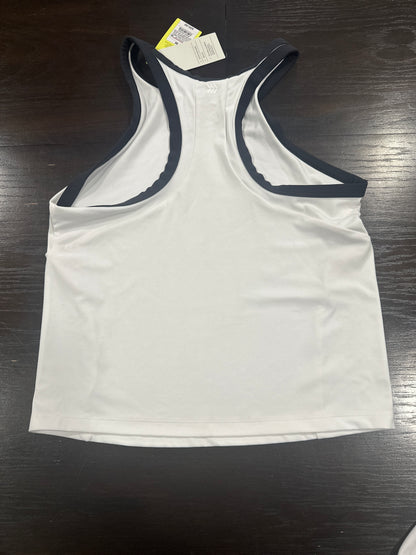 All In Motion Women's High Neck Tank Top White Black Trim