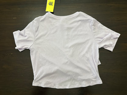All In Motion Girls Ribbed Cropped Tee Light Purple