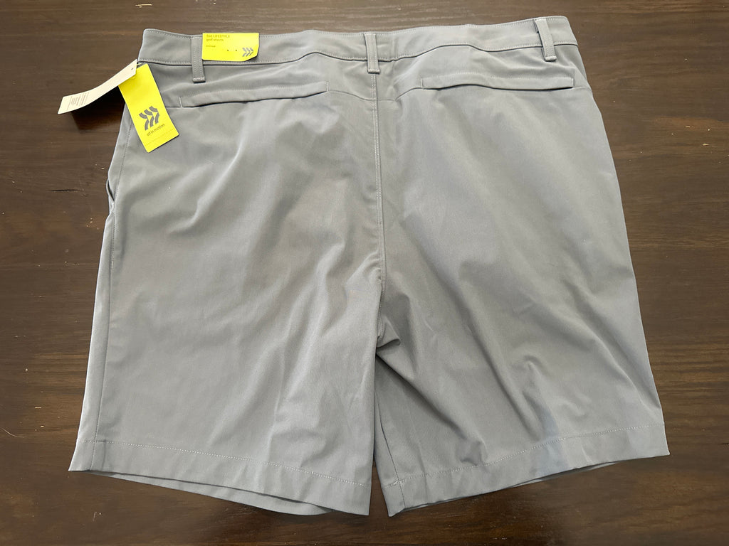 All in Motion Mens 360 Lifestyle Golf Shorts – Gray Performance Stretch