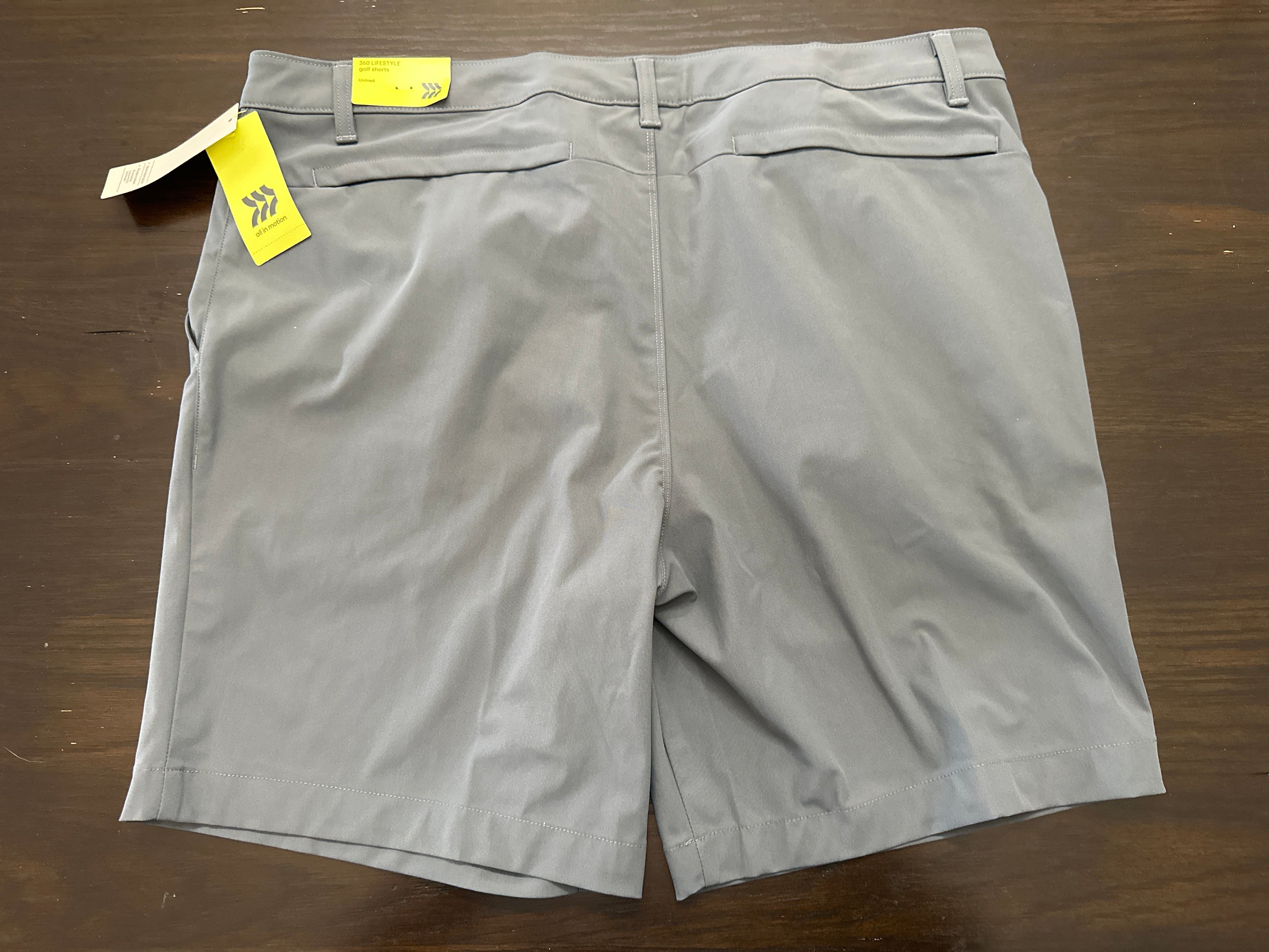 All in Motion Mens 360 Lifestyle Golf Shorts – Gray Performance Stretch