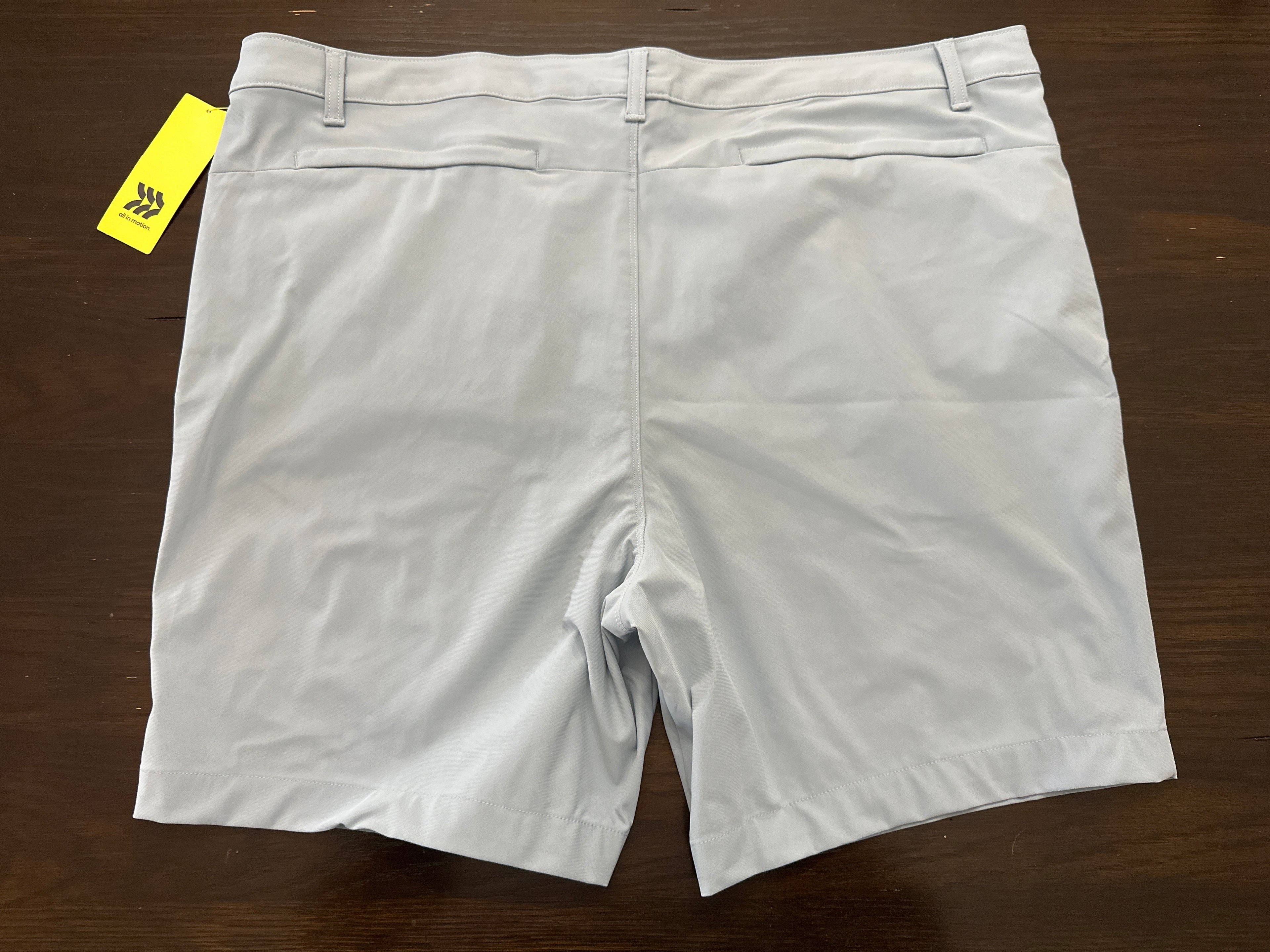 All in Motion Men’s Golf Shorts – Light Blue Performance Shorts