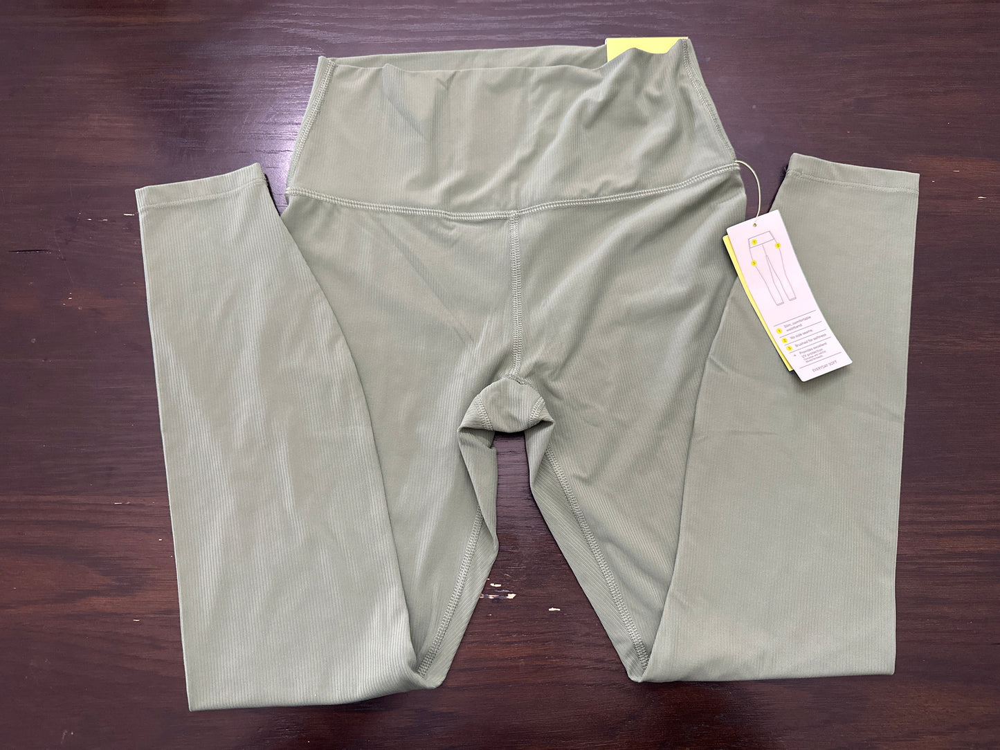 All In Motion Women's Everyday Soft High-Rise Ribbed Leggings Olive
