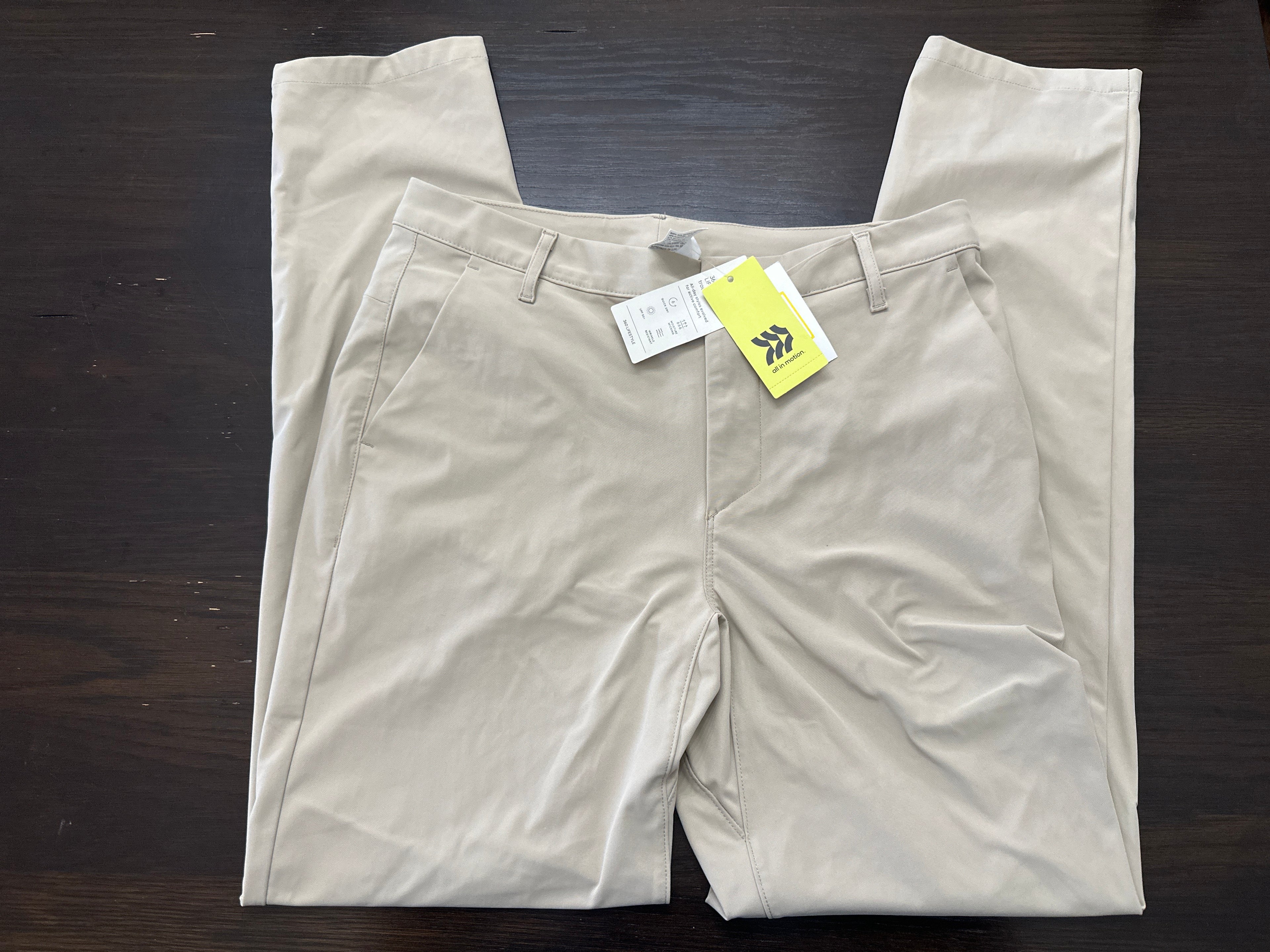 All in Motion 360 Lifestyle Men’s Trousers – Light Khaki Performance Pants