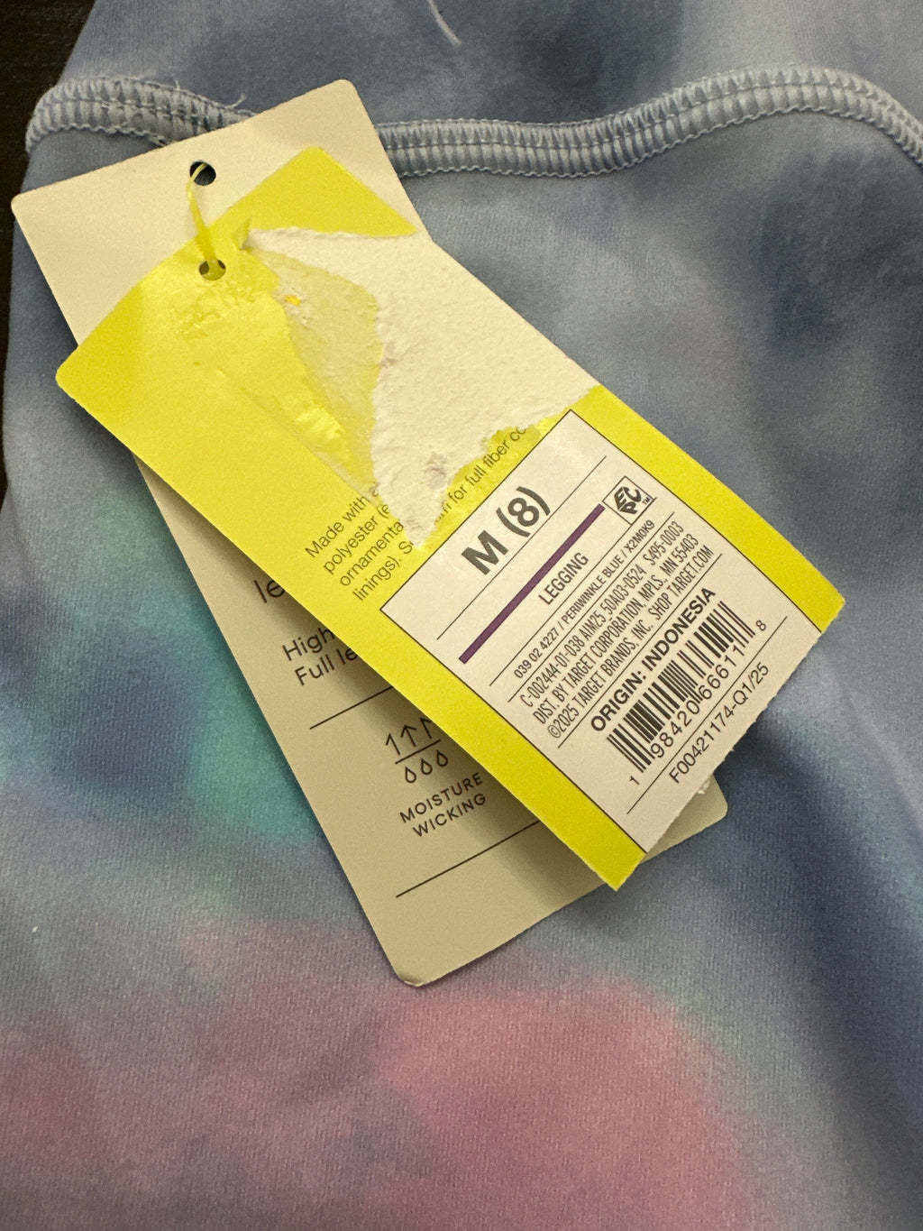 All in Motion Girls Performance Leggings – Blue Tie-Dye Athletic Leggings