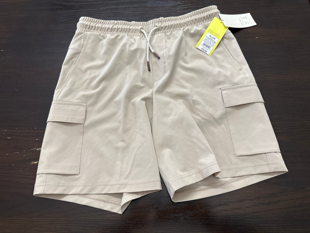 All in Motion Boy's Adventure Cargo Shorts – Beige Athletic Cargo Shorts