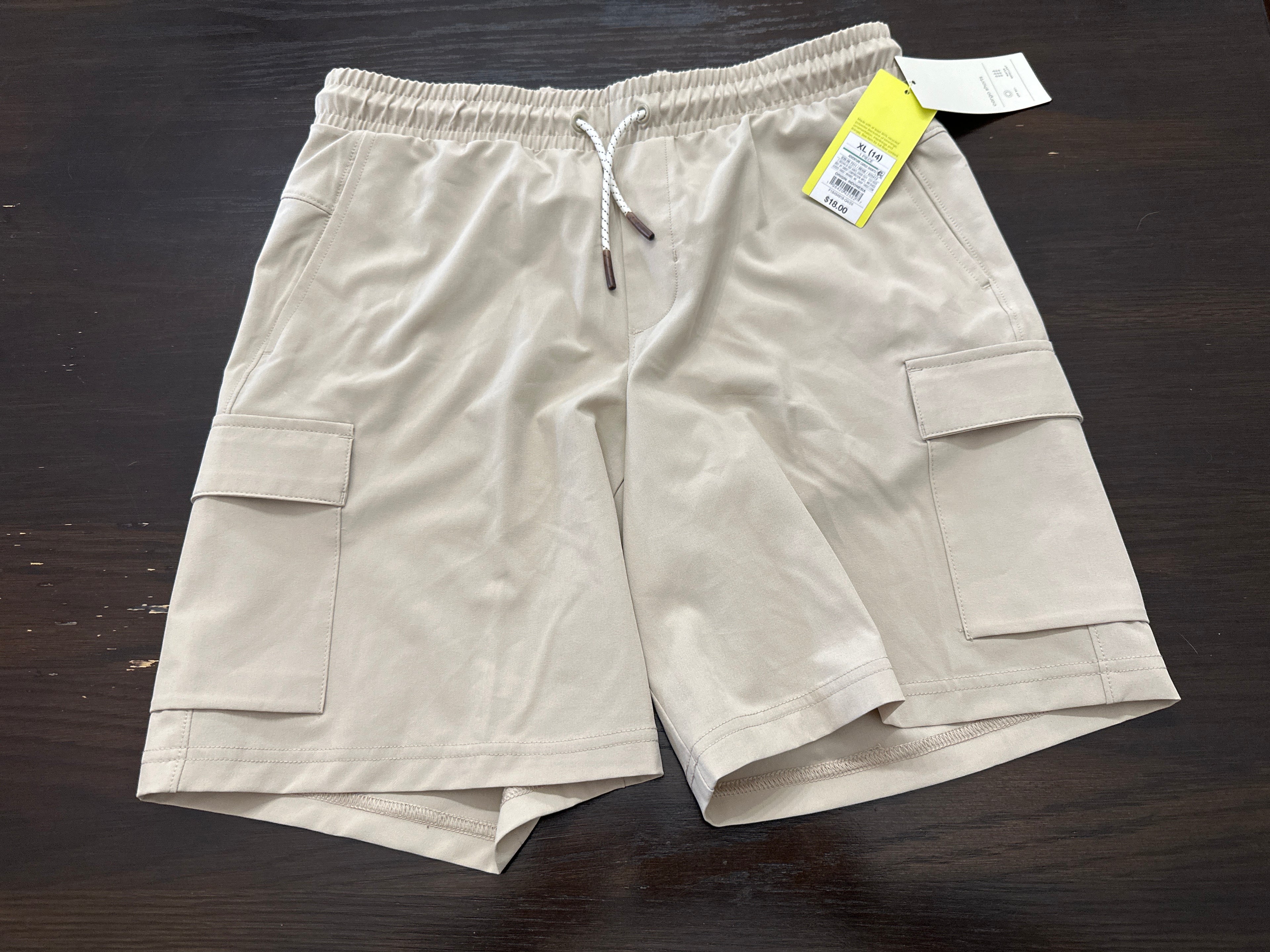 All in Motion Boy's Adventure Cargo Shorts – Beige Athletic Cargo Shorts