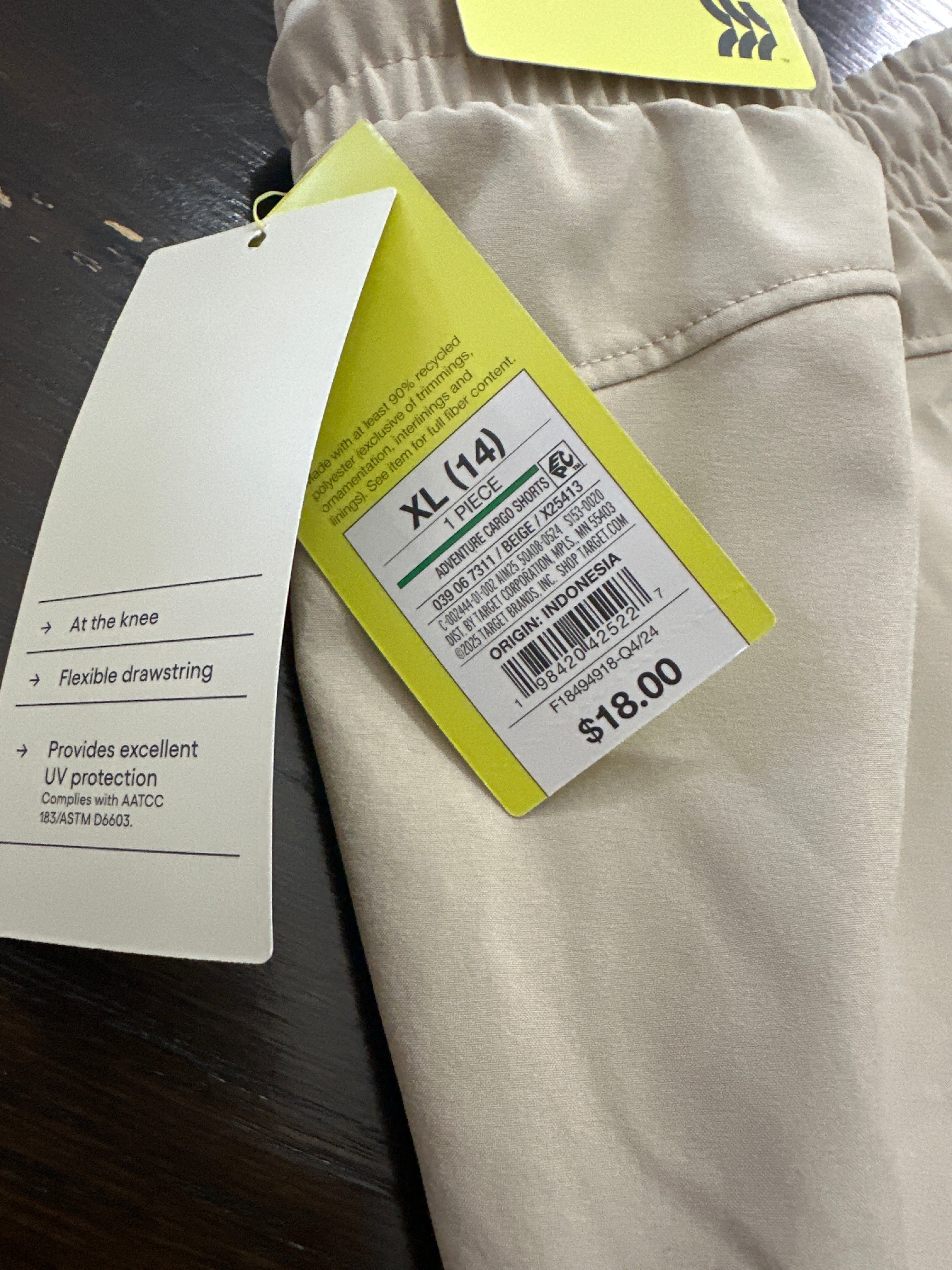 All in Motion Boy's Adventure Cargo Shorts – Beige Athletic Cargo Shorts
