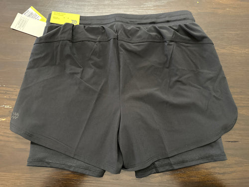 All in Motion Girls 2-in-1 Athletic Shorts Black