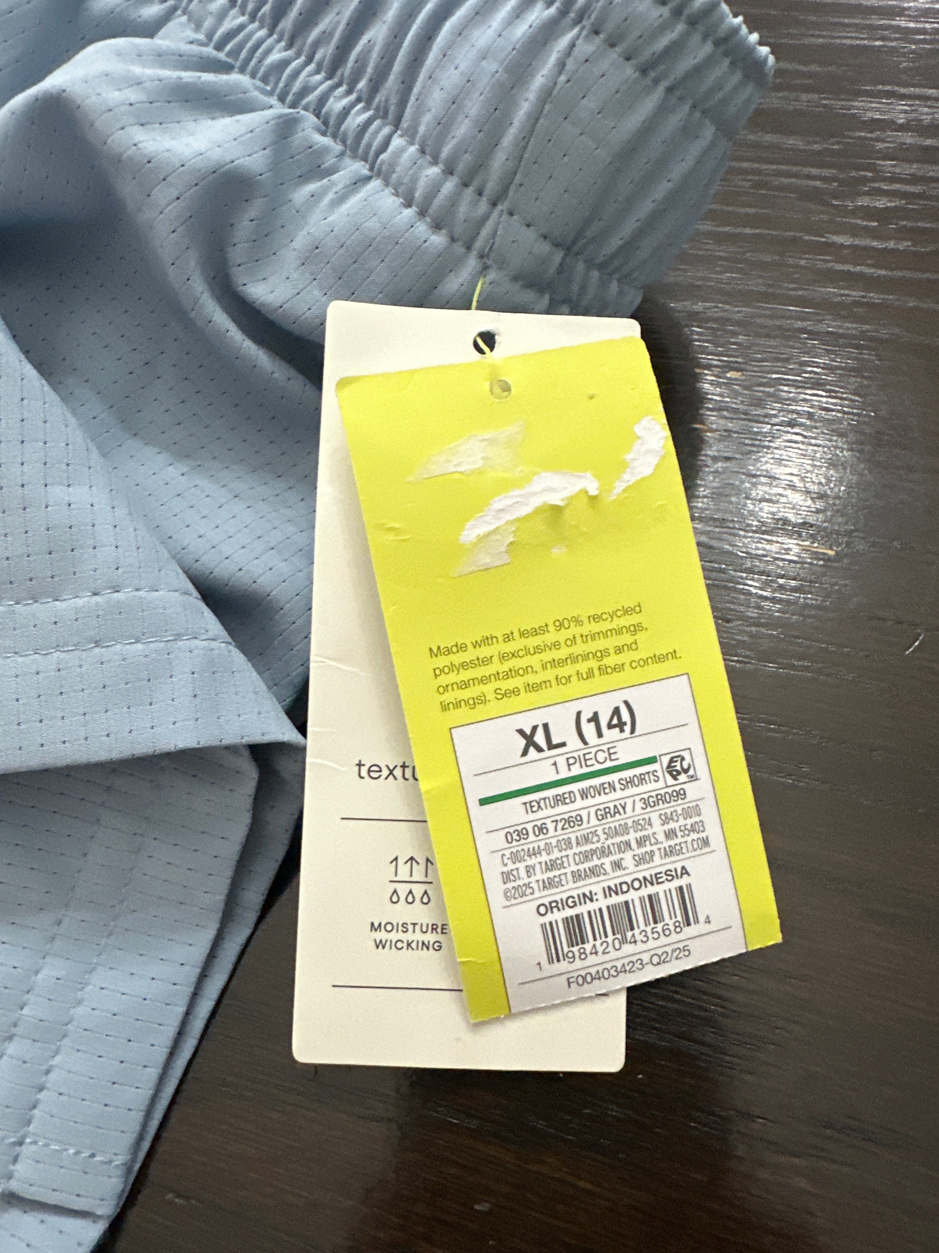 All In Motion Boys Textured Woven Shorts Moisture Wicking