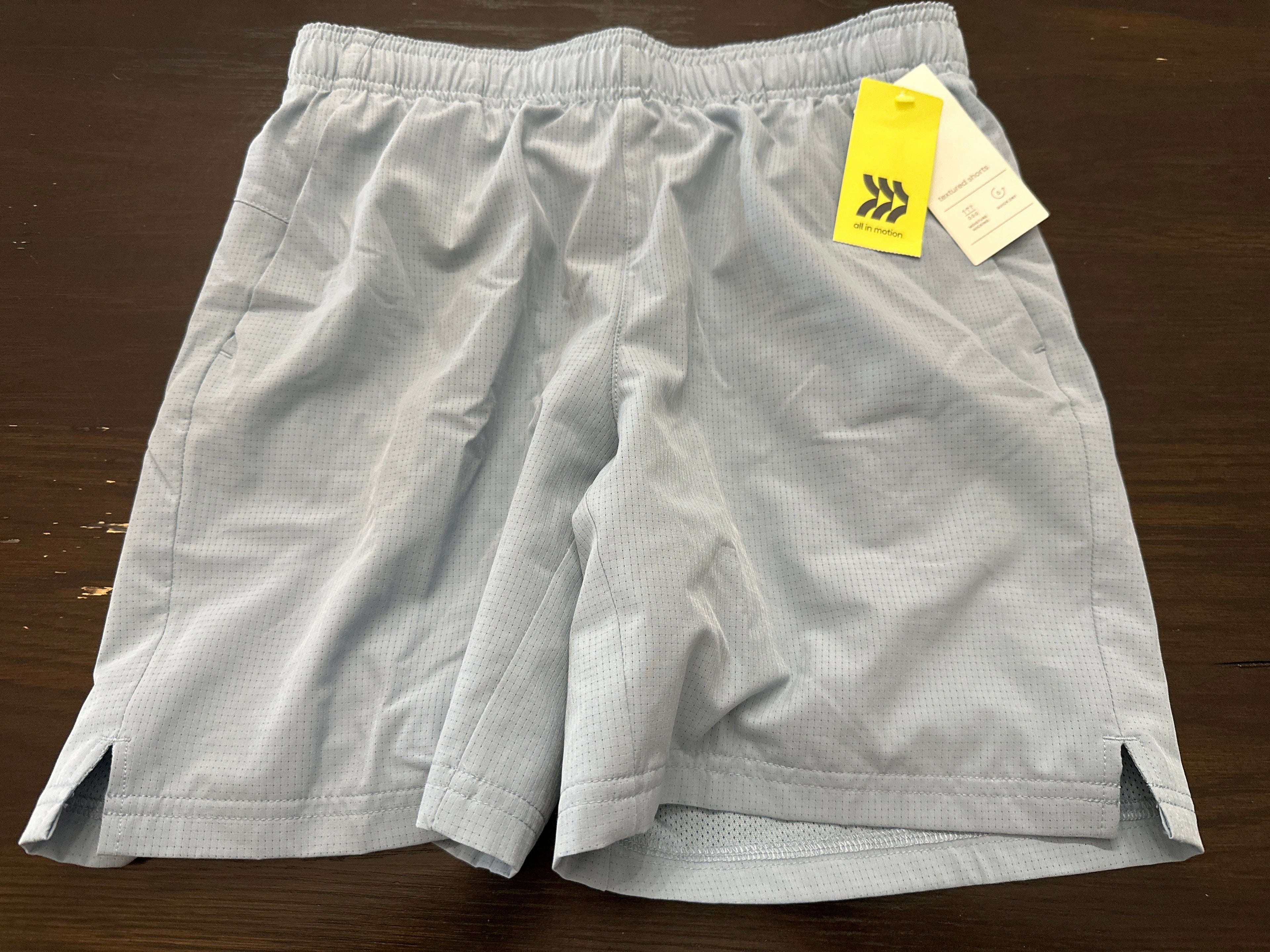 All In Motion Boys Textured Woven Shorts Moisture Wicking