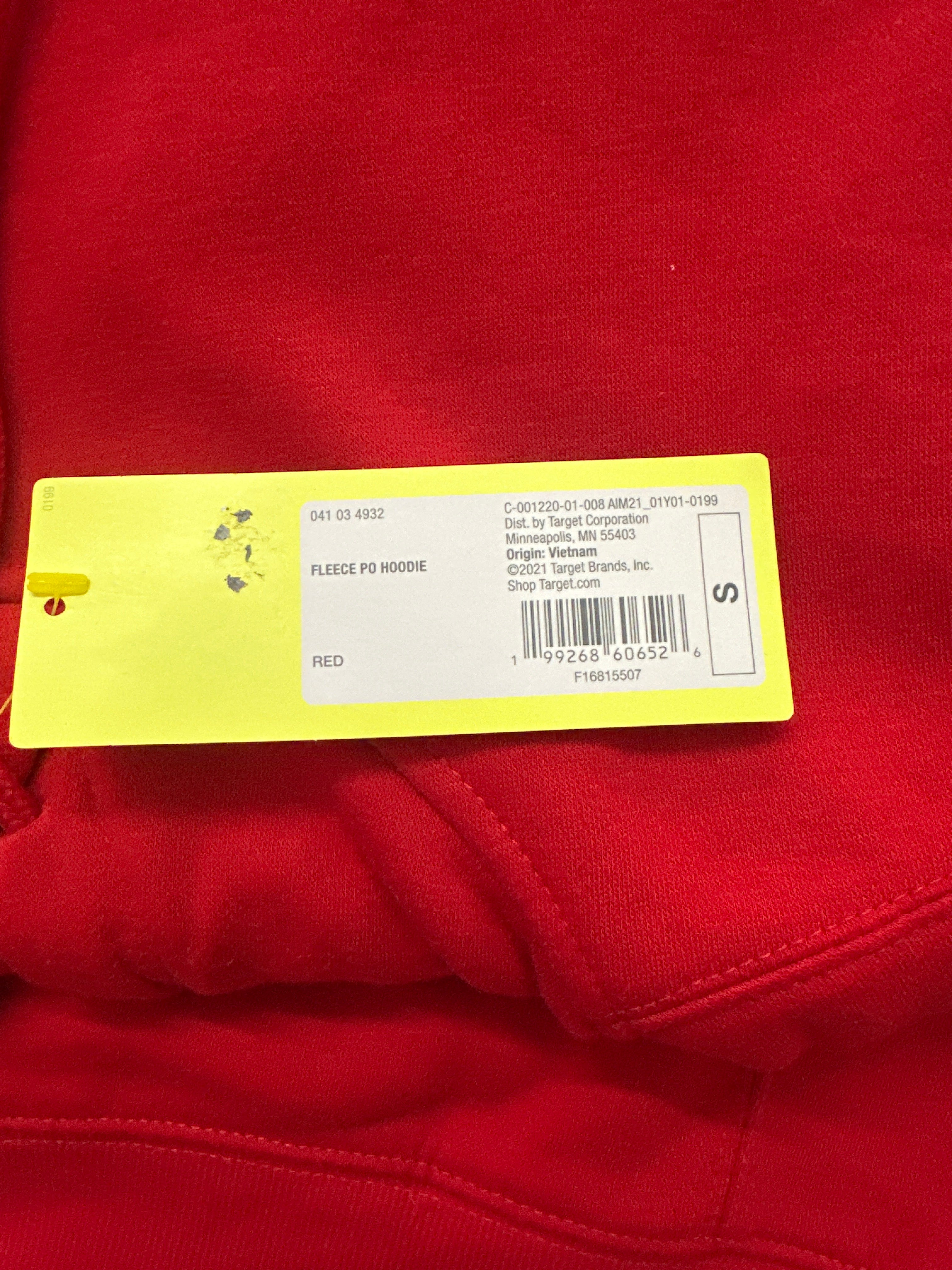 All in Motion Men's Fleece Pullover Hoodie – Red Sweatshirt