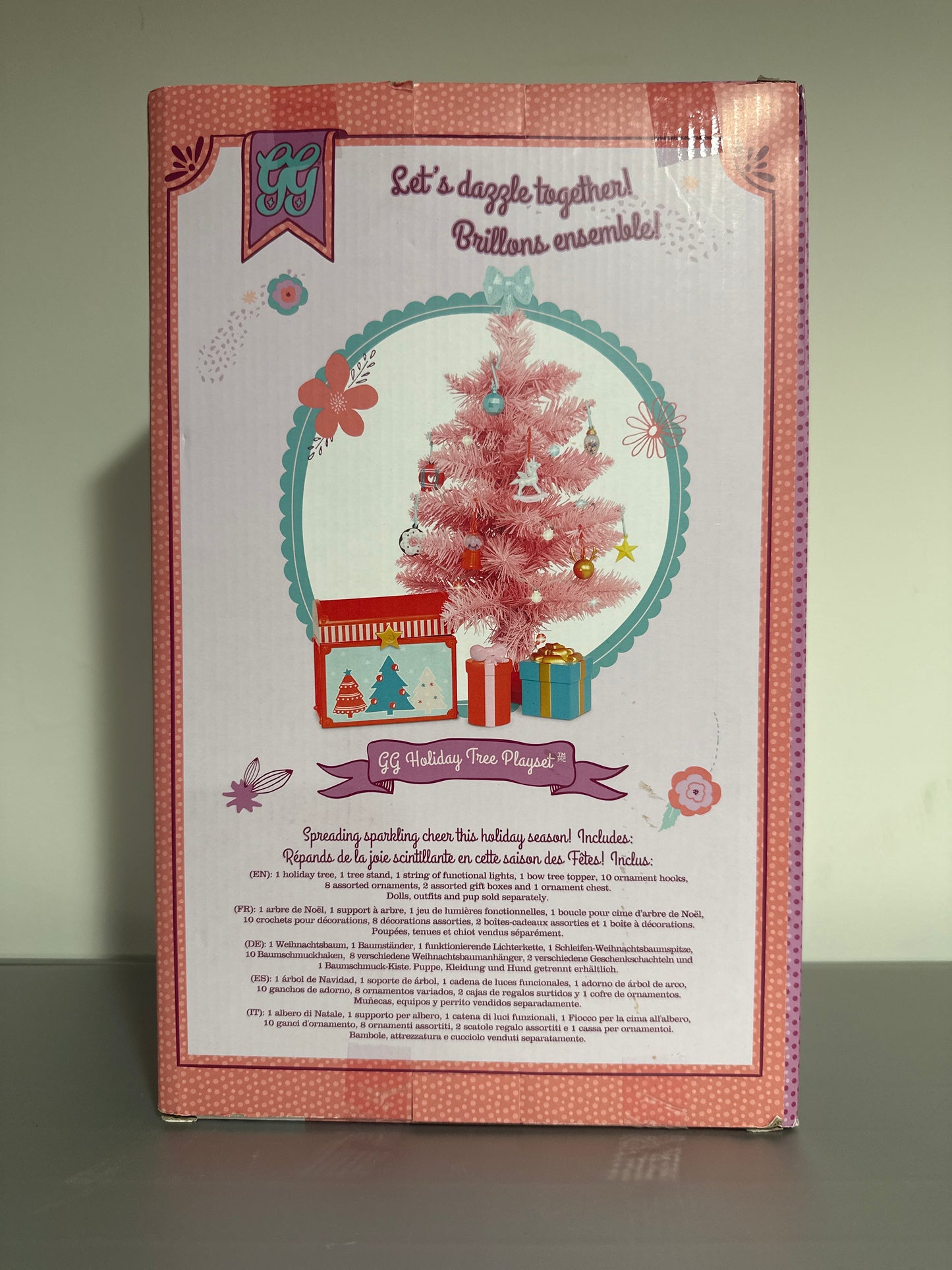 Glitter Girls GG Holiday Tree Playset for 14 Inch Dolls w/ Lights & Ornaments