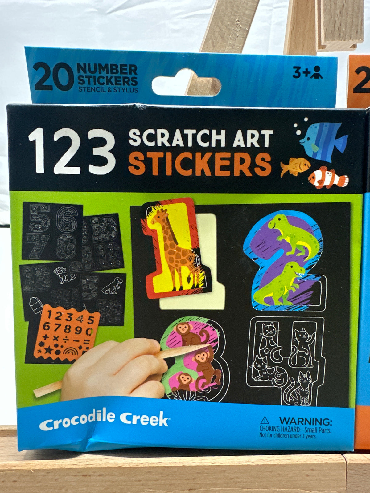 Crocodile Creek ABC and 123 Scratch Art Stickers 2-Pack
