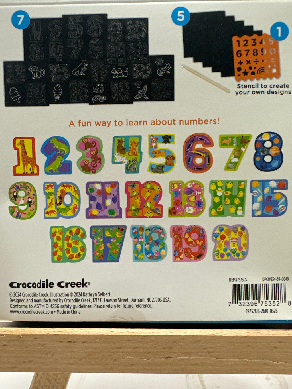 Crocodile Creek ABC and 123 Scratch Art Stickers 2-Pack