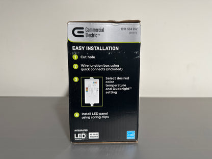 Commercial Electric 4in LED Canless Recessed Light Selectable Lumens White