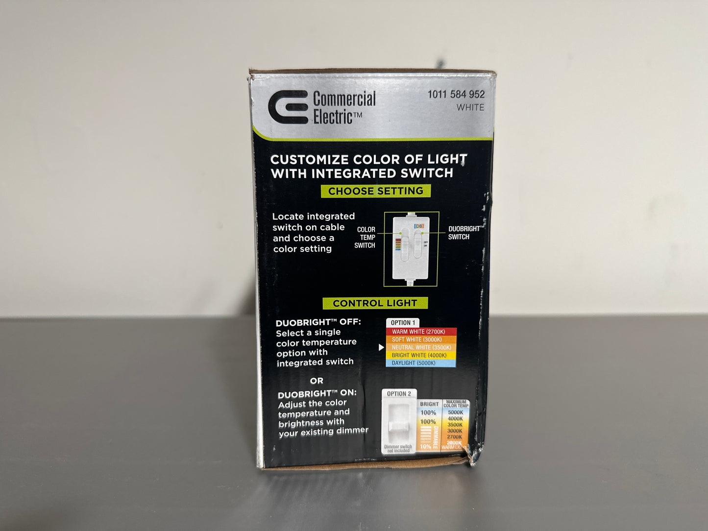 Commercial Electric 4in LED Canless Recessed Light Selectable Lumens White