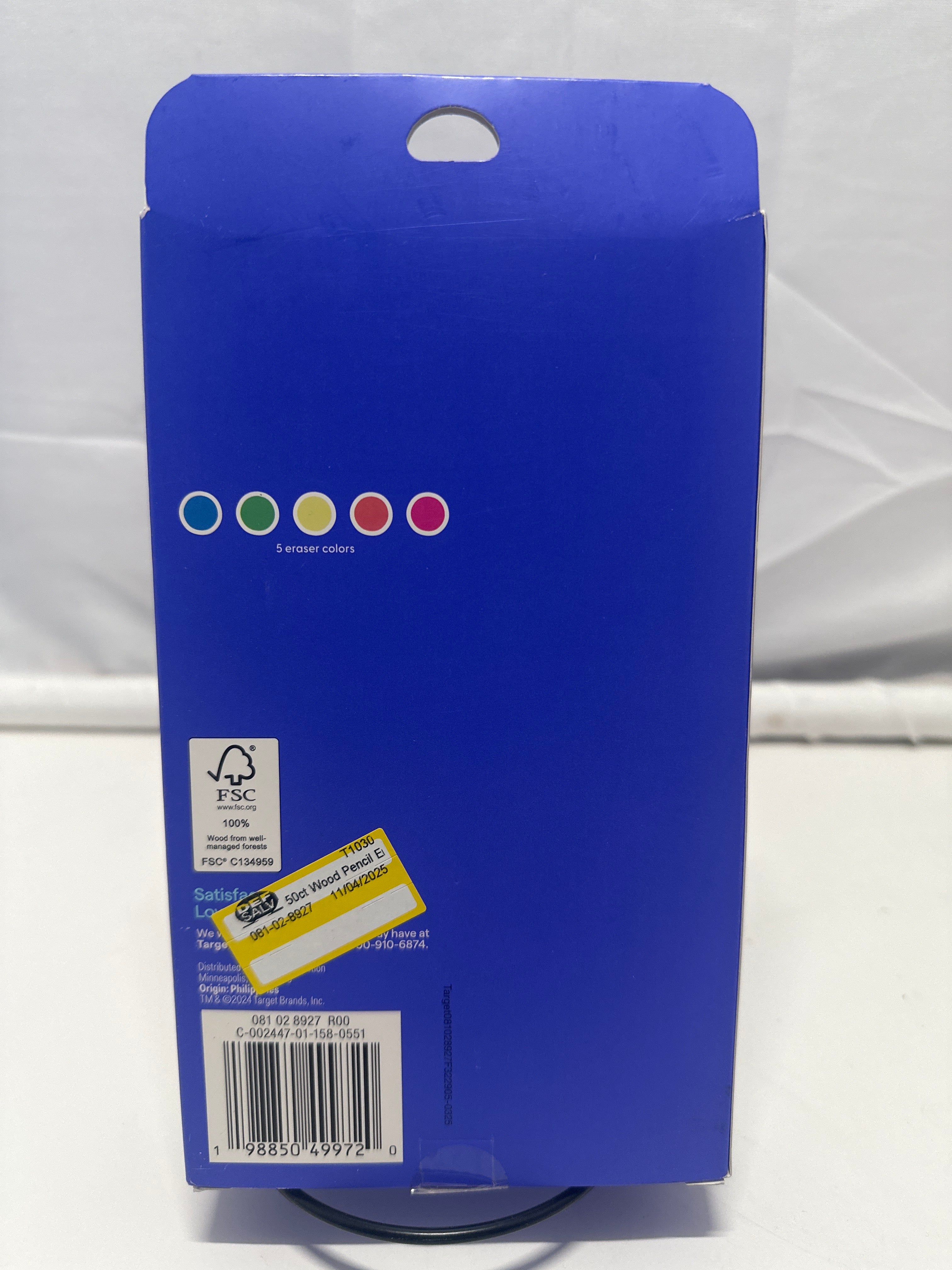 up&up Sharpened #2 HB Pencils 50 Count Set with Cap Erasers & Sharpener School Supplies