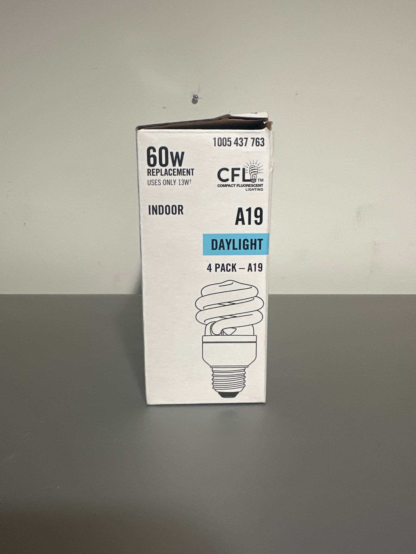 60W Replacement CFL A19 Daylight Bulbs 13W Non-Dimmable 4-Pack 900 Lumens