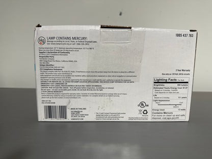 60W Replacement CFL A19 Daylight Bulbs 13W Non-Dimmable 4-Pack 900 Lumens