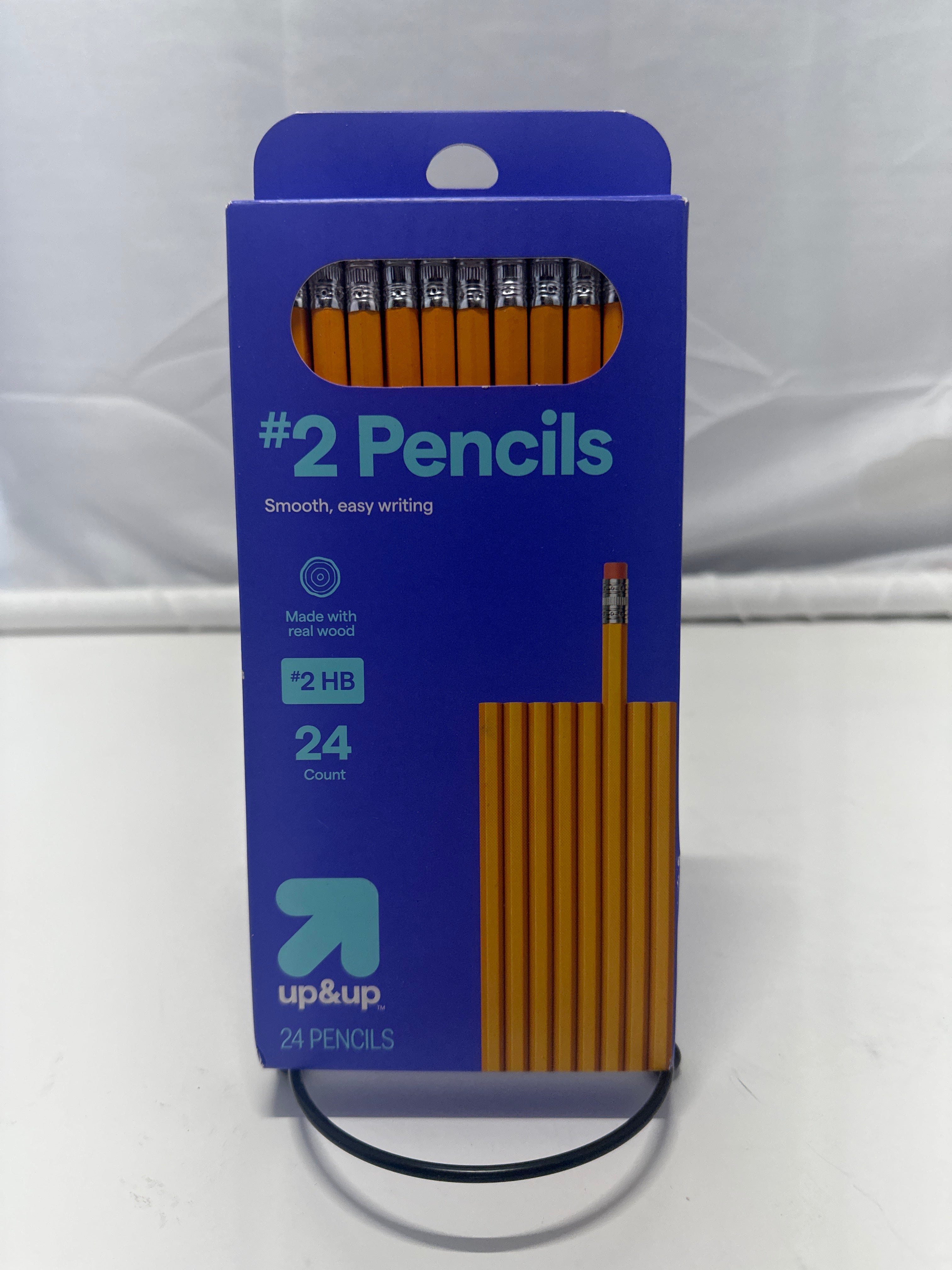 up&up #2 HB Wooden Pencils 24 Pack School Writing Pencils with Erasers