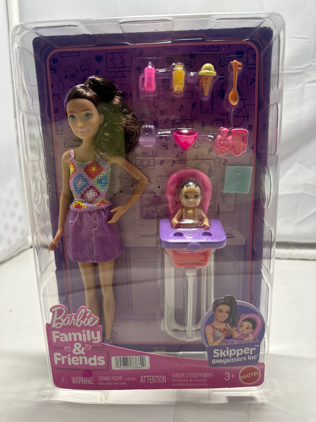 Barbie Skipper Babysitters Inc High Chair Playset, new in original packaging