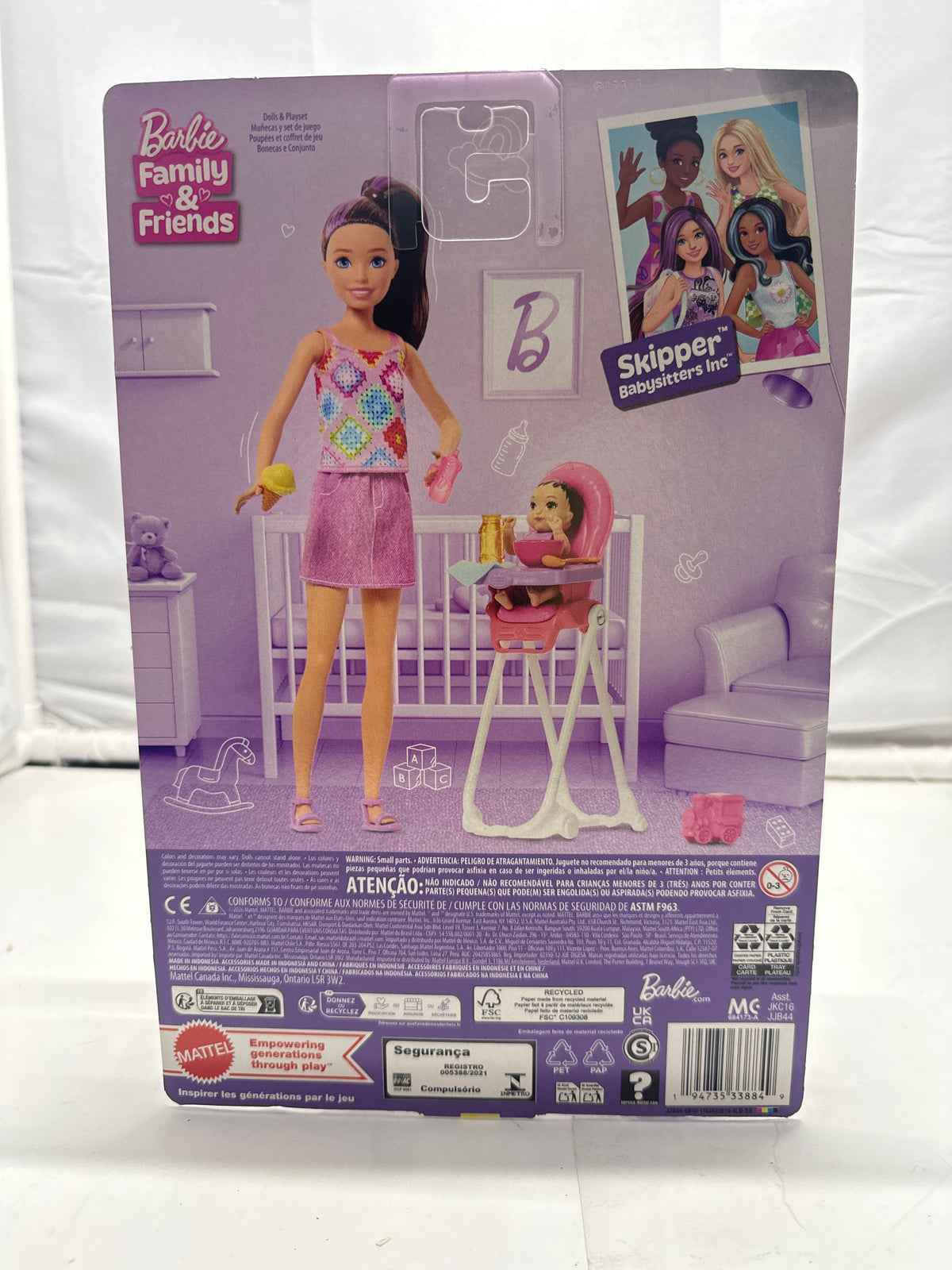 Barbie Skipper Babysitters Inc High Chair Playset, new in original packaging