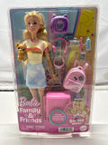 Barbie Family and Friends Malibu Travel Doll with puppy and accessories, new