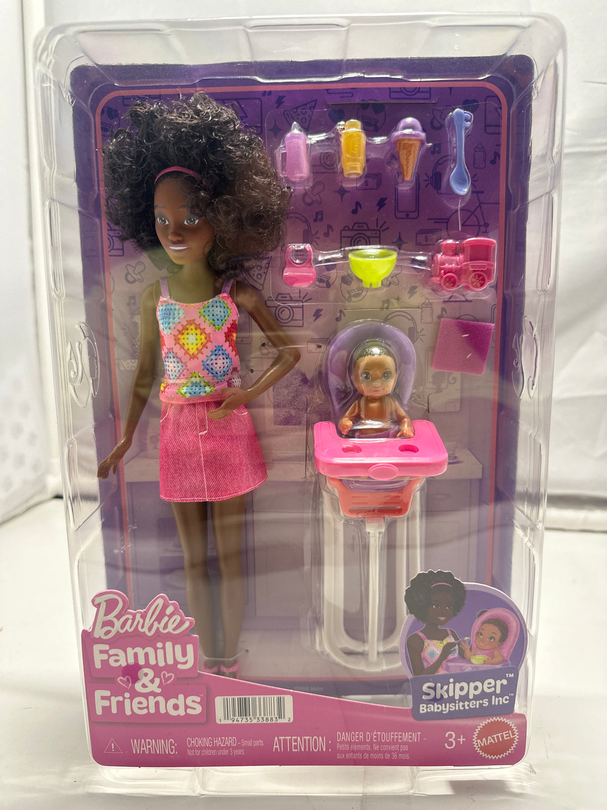 Barbie Skipper Babysitters Inc high chair playset view 1