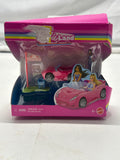 Barbie Mini BarbieLand pink convertible playset view 1