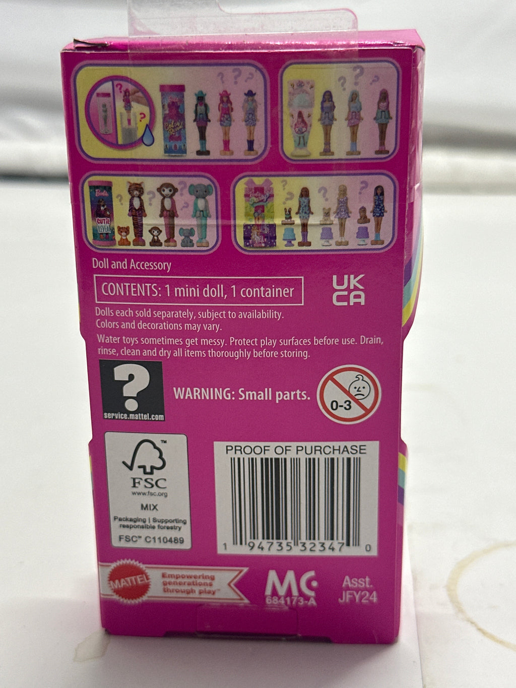 Barbie Mini BarbieLand Series 4 Pop Reveal doll view 3