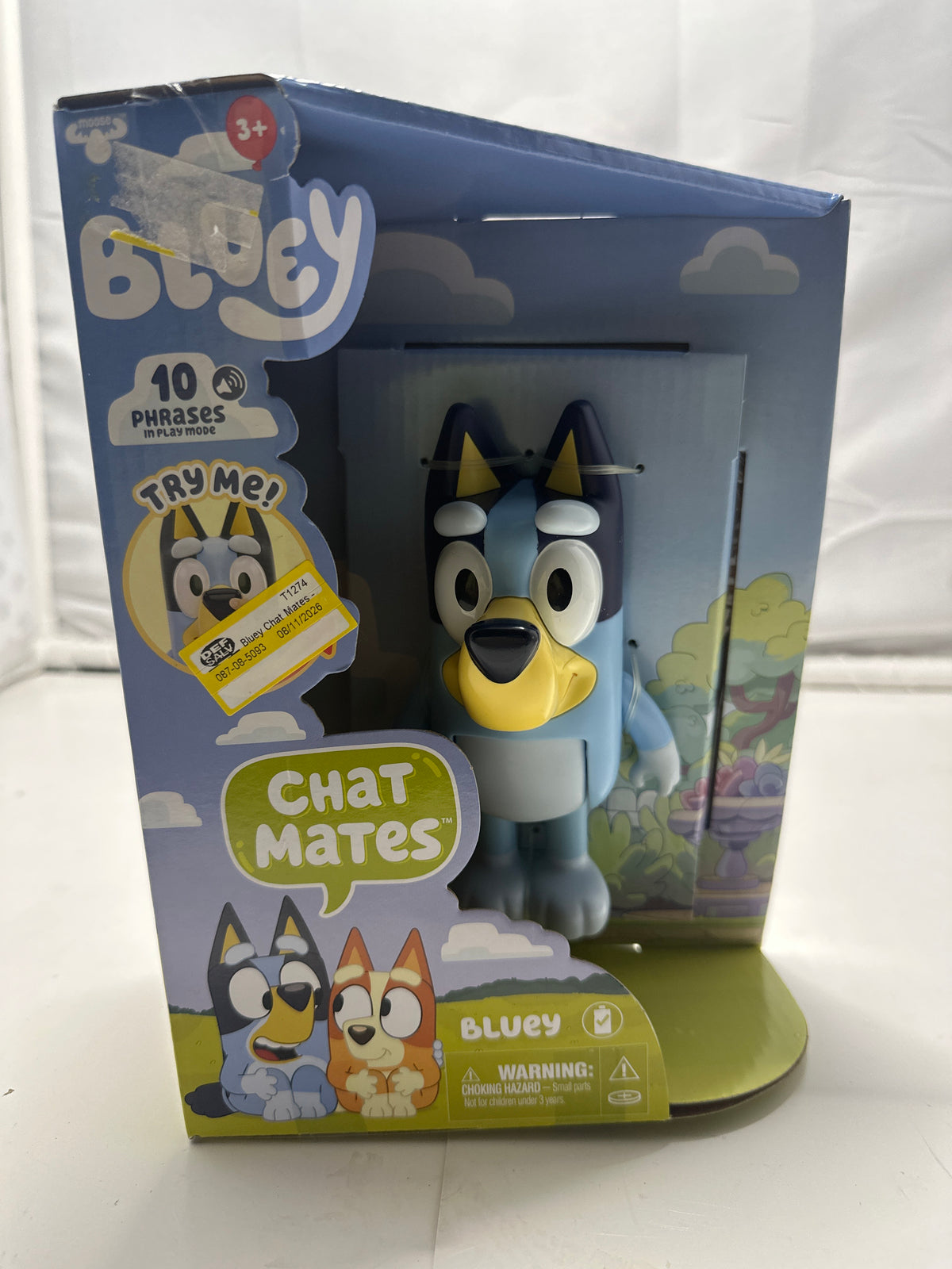Bluey Chat Mates talking Bluey figure in damaged original packaging