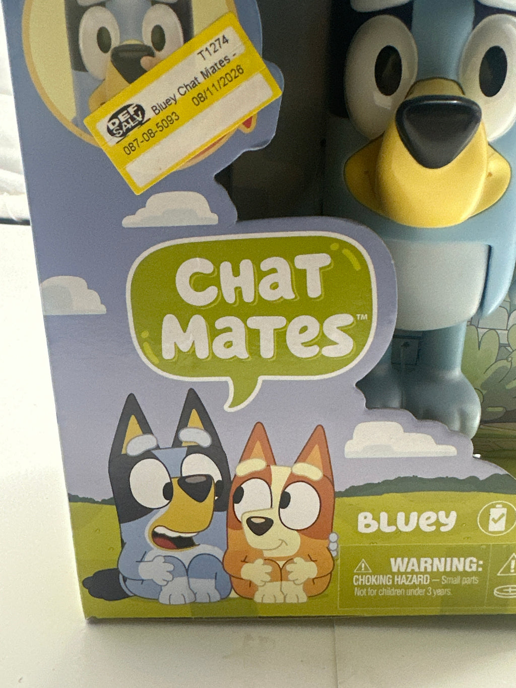 Bluey Chat Mates talking Bluey figure in damaged original packaging