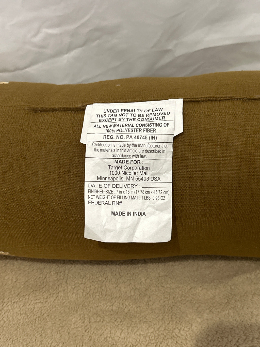 Embroidered Bolster Throw Pillow