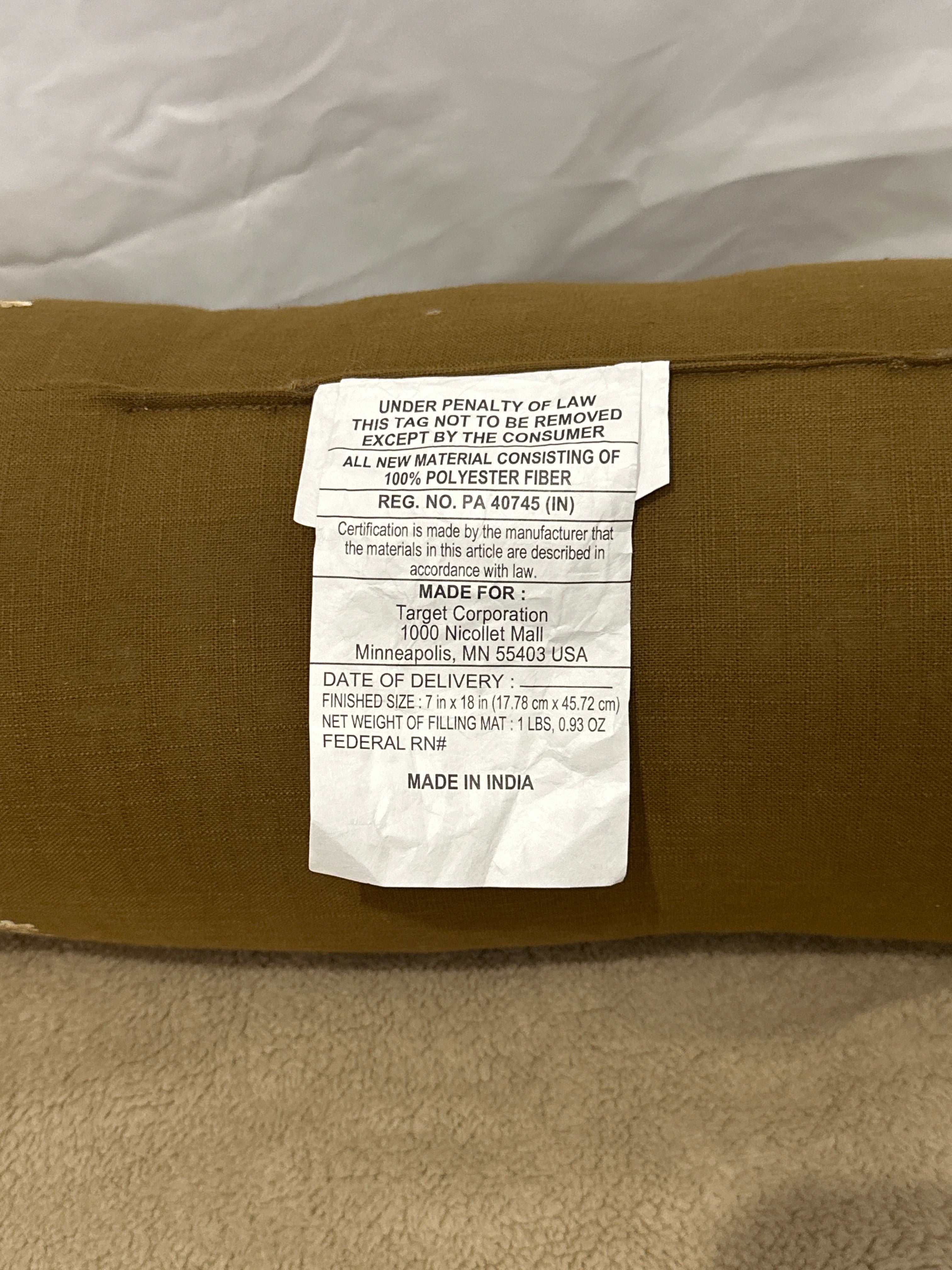 Embroidered Bolster Throw Pillow