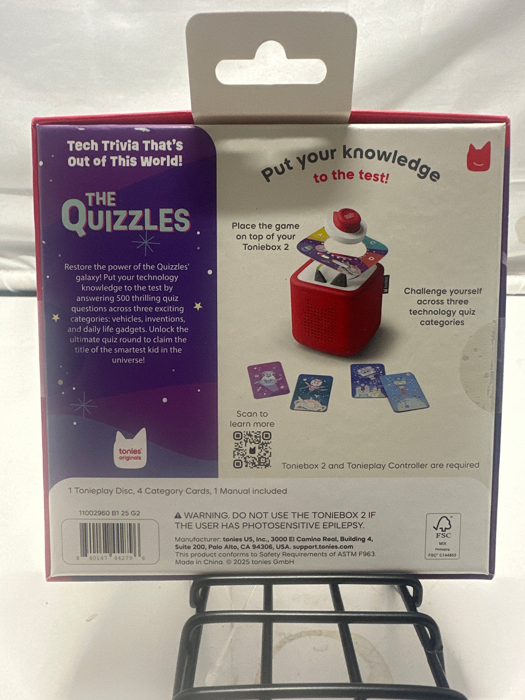 Tonies Tonieplay The Quizzles All About Technology game, new in box