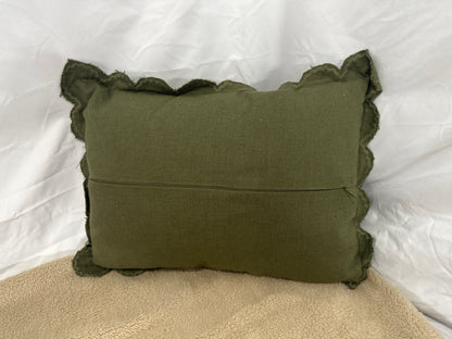 Threshold™ Season’s Greetings Ruffle-Edge Decorative Throw Pillow