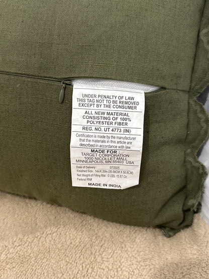 Threshold™ Season’s Greetings Ruffle-Edge Decorative Throw Pillow